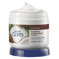 Avon Care Крем для лица, рук и тела 400 мл, с маслом кокоса восстановление, для нормальной и очень сухой кожи