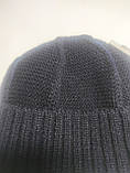 Чоловіча шапка SHADO тепла зимова шапка чоловіча, темно - синя, фото 6