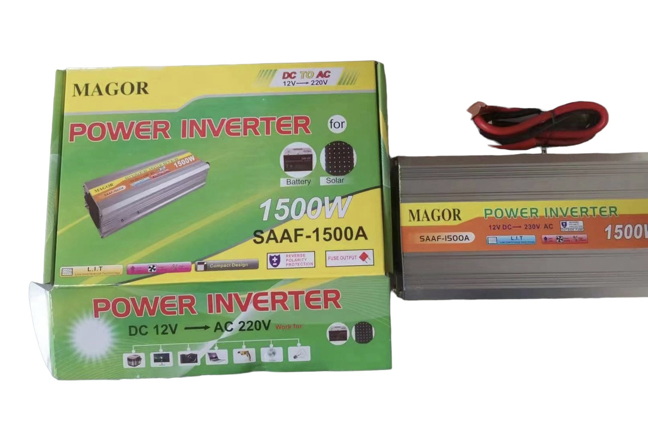 Перетворювач Magor авто інвертор 12V-220V 1500W ZB-25, фото 1