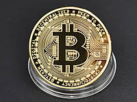 Монетка Bitcoin сувенірна Золотий