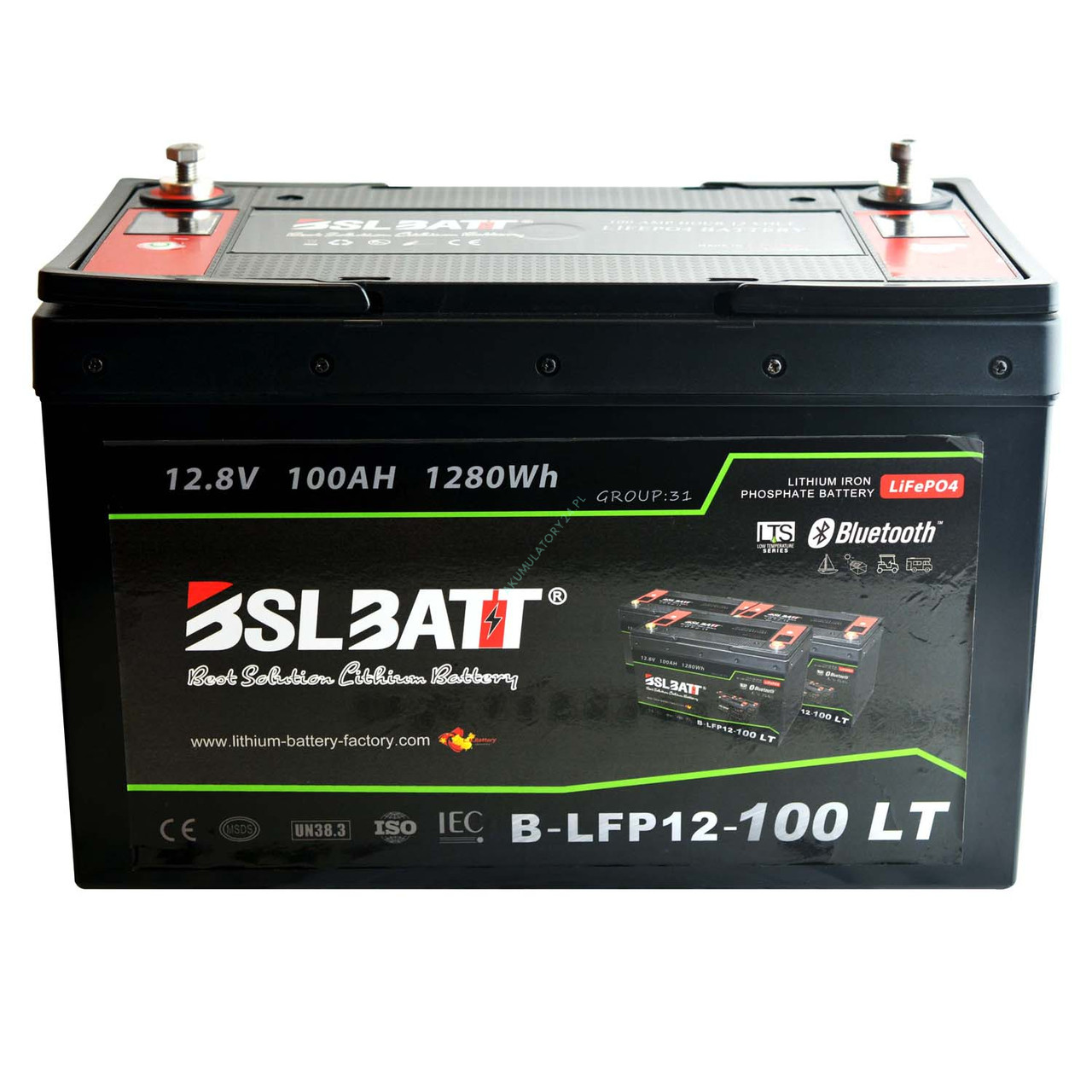 Акумулятор BSLBATT 12V 100AH LiFePO4 BMS LCD Bluetooth