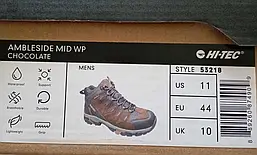 Черевики HI-Tec Ambleside mid waterproof коичневий 45 / 29.5 cm / us-12 / uk-11, фото 6