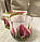 Свічка ароматизована в склянці "Квіткова" 20 годин горіння 100g Flowers Aura Bispol, фото 3