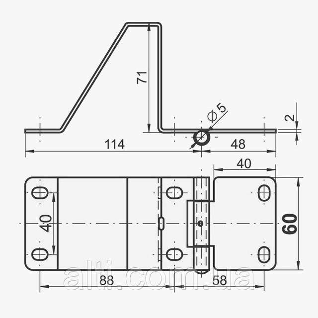 Купить Кронштейн боковой Kowal 11-45 для ворот подъемных секционных ...