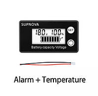 Индикатор уровня заряда аккумуляторов с датчиком температуры и сигналом емкости покажчик