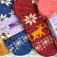 Хутряні шкарпетки тапочки жіночі Uk Looken (олені) 35-38, фото 2