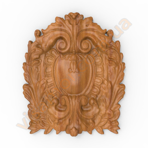 Різьблений картуш - декоративна накладка з дерева на меблі або двері.