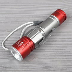 Ліхтар ручний BL-517-XPE USB (Сріблясто-червоний)