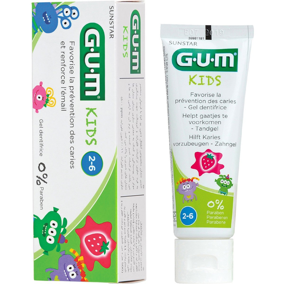 Зубна паста-гель GUM KIDS (для дітей від 2 до 6 років), 50 мл