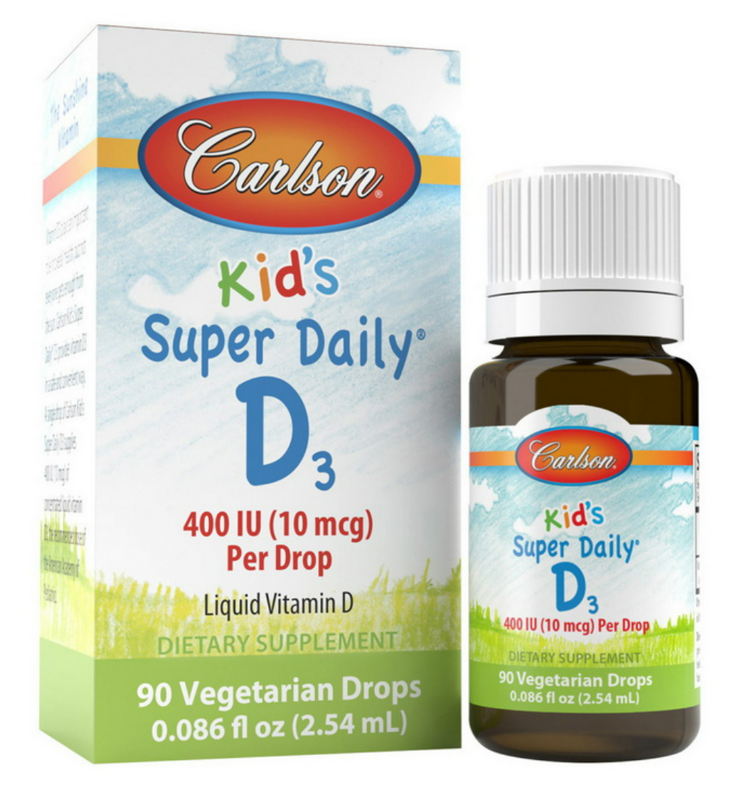 Вітамін Д3 рідкий для дітей Carlson Labs Kid's Super Daily D3 400 IU (10 mcg) 2,54 ml
