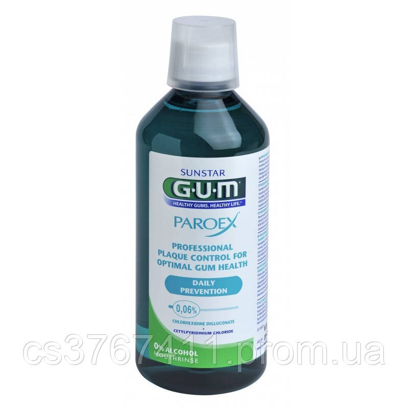 Ополіскувач для порожнини рота GUM PAROEX з хлоргексидином, 0.06%, 500 мл