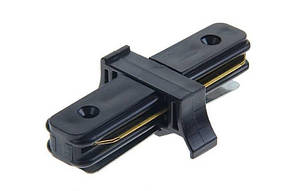 З'єднувач для шинопровода однофазного трекового пірамідального,прямий,чорний