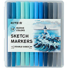 Скетч маркери Kite Pastel 12 кольорів