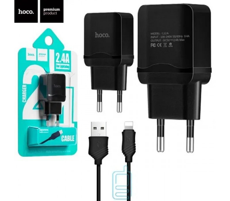 Зарядне Устр-Во HOCO 2.4A IPH (C12)