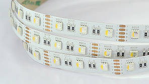 Світлодіодна стрічка RGBW ( 6000К ) 4/1 12V SMD 5050 PROFI 60 д.м. IP20 (ціна 1м)