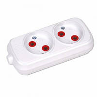 Колодка 2 гнізда без заземлення