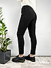 Штани жіночі зимові на хутрі Лосини теплі у великих розмірах Чорний колір 2XL, фото 8