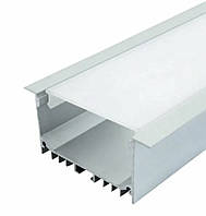 Алюмінієвий профіль ЛСВ55 32*55мм анодований + матовий розсіювач 2м ( ціна1м )