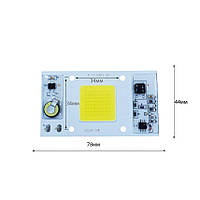 Світлодіодна матриця 20w 220V 6500К (вбуд. драйвер) збільшений корпус