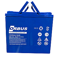 Гелевый аккумулятор ORBUS EN-12-55 GEL 12V 55 Ah (229 x 138 x 135) 17.5kg Q1/48