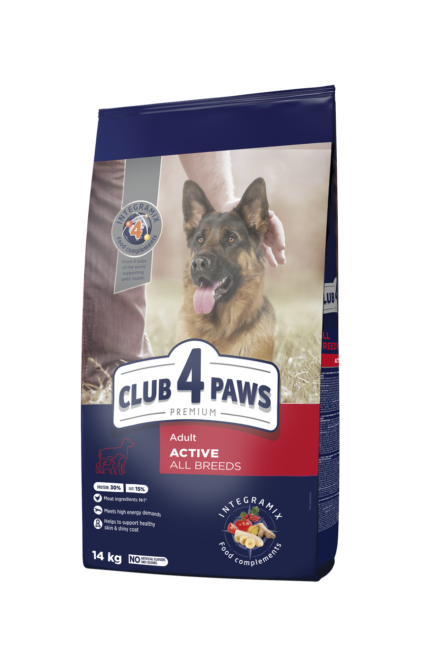 Клуб 4 Лапи Преміум класу Актив 14 кг для дорослих собак