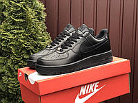 Кроссовки женские Nike Air Force черные Демисезонные стильные кроссы Найк Аир Форс. Качественная женская обувь