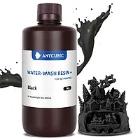 Обрабатываемая водой Фотополимерная смола Anycubic Water-Wash Resin+ Черный