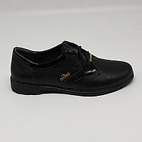 Кроссовки спортивные туфли женские кожаные черные