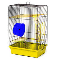 Клетка для грызунов "Хомяк-4", (Лори) крашеная 33х23х50 см, желтая