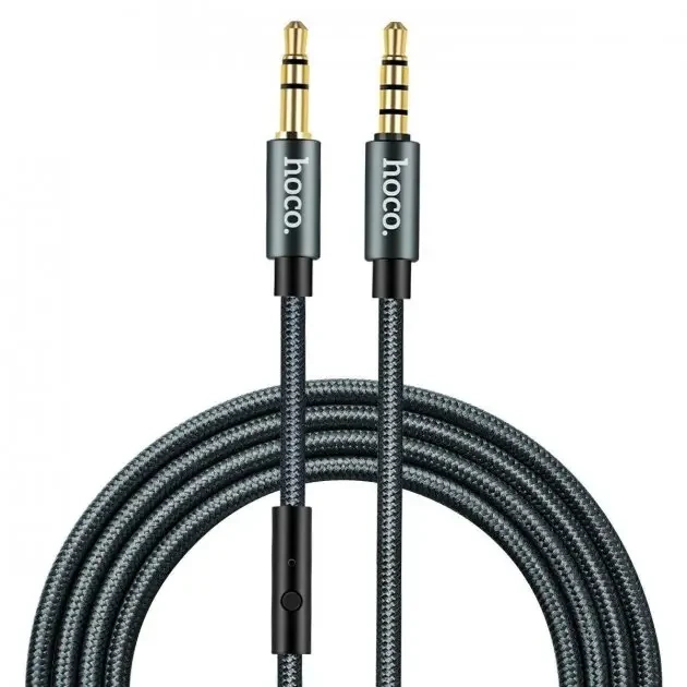 AUX Перехідник Hoco UPA19 digital audio 3.5 to 3.5 Black
