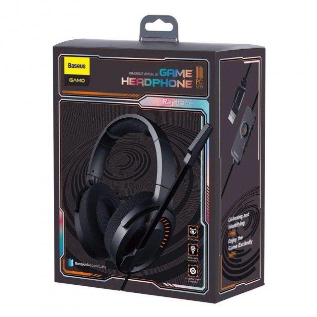 Навушники ігрові повнорозмірні з мікрофоном Baseus GAMO Immersive Virtual 3D (NGD05-01)