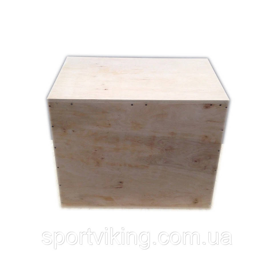 Пліометричне тумба для кроссфита 40х50х60 см без фарбування
