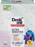 Бесфосфатный стиральный порошок для цветных вещей Denkmit Colorwaschmittel Ultra Sensitive,20пр.