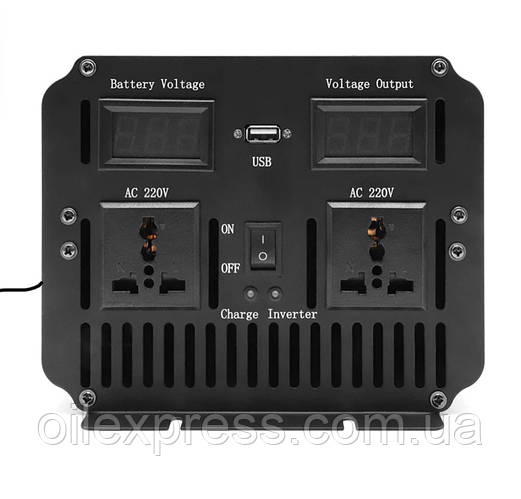 Инвертор 12V 220 1500W 15A AR AC/DC с зарядкой аккумулятора чистый ...