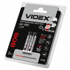 Акумулятор HR03 Ni-Mh 800mAh 2шт Videx