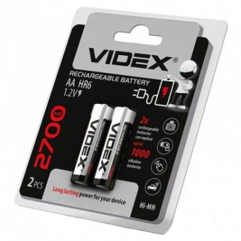 Акумулятор HR6 Ni-Mh 2700mAh 2шт Videx