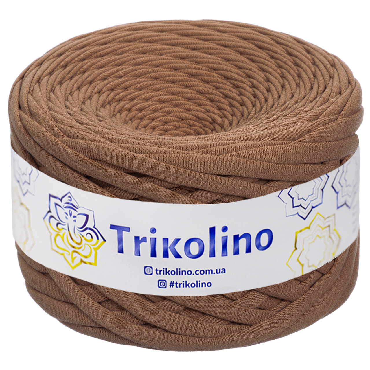 Трикотажна пряжа Trikolino, 7-9 мм., 50 м., Какао, нитки для в'язання