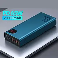 Батарея універсальна Baseus Adaman Metal Digital Display Quick Charge Power Bank 65W 20000mAh Blue (PPIMDA-D03