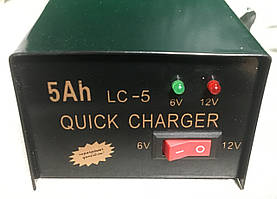 Зарядний пристрій Quick Charger LC-5 SLA для свинцевих акумуляторів 6V/12V, 5Ah