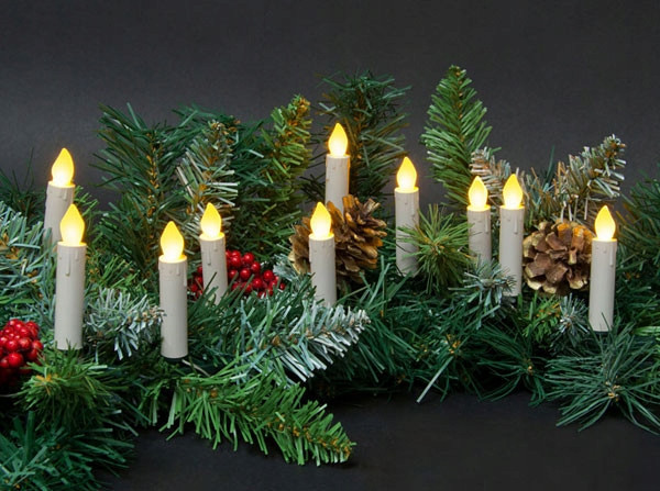 Новогодние Свечи беспроводные 30 свечей + пульт - фото 1 - id-p1733908014