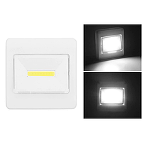 Світлодіодний вимикач на батарейках LED світильник лампа магнітне кріплення настінний ліхтарик на липучці, фото 2