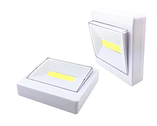 Світлодіодний вимикач на батарейках LED світильник лампа магнітне кріплення настінний ліхтарик на липучці, фото 3