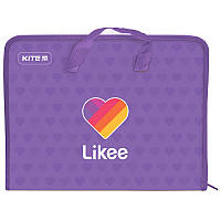 Папка-портфель на блискавці Kite Likee LK22-202, 1 відділення, A4