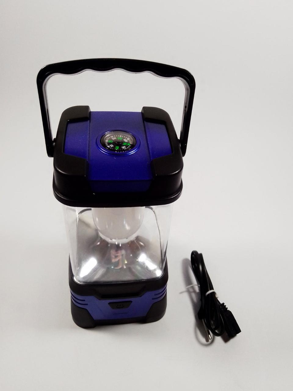 Ліхтар кемпінговий zj-5066 з компасом Синій, фото 1
