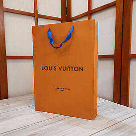 Подарунковий пакет Louis Vuitton жовтий, вертикальний, мах