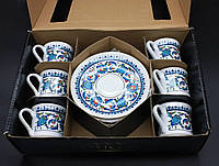 Набор турецких чашек для кофе 50 мл 6 шт Керамика
