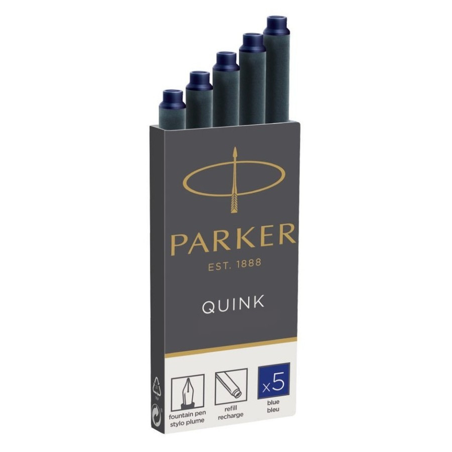 Набір картриджів до перової ручки Parker 5 шт. синій 11 410BLU