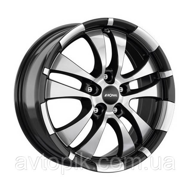 Литі диски Ronal R59 R16 W7 PCD5x110 ET35 DIA65.1 (jet black front diamond cut)