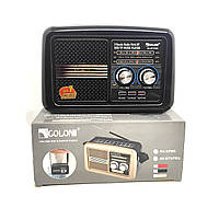 Радио портативная колонка MP3 USB Golon с солнечной панелью Golon RX-BT978S Solar черный