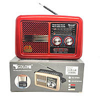 Радио портативная колонка MP3 USB Golon с солнечной панелью Golon RX-BT978S Solar красный